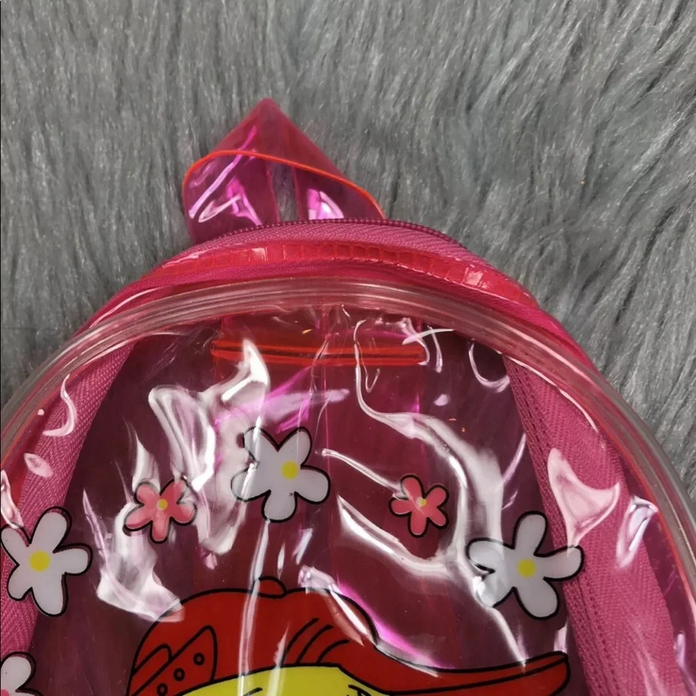 Vintage 90s Pink Clear Plastic Mini Backpack Tweety Bird
